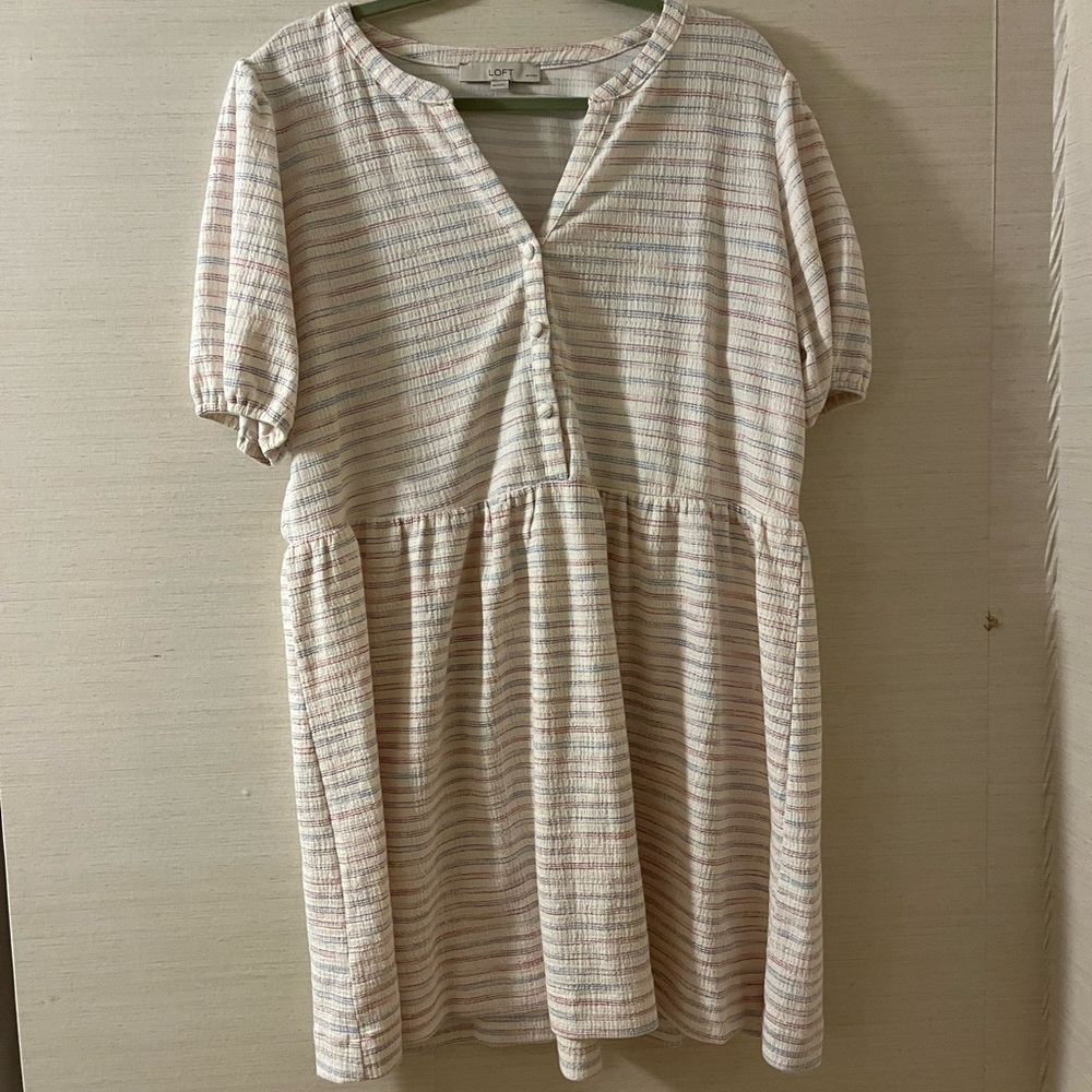 LOFT Multicolor Striped Womens Dress